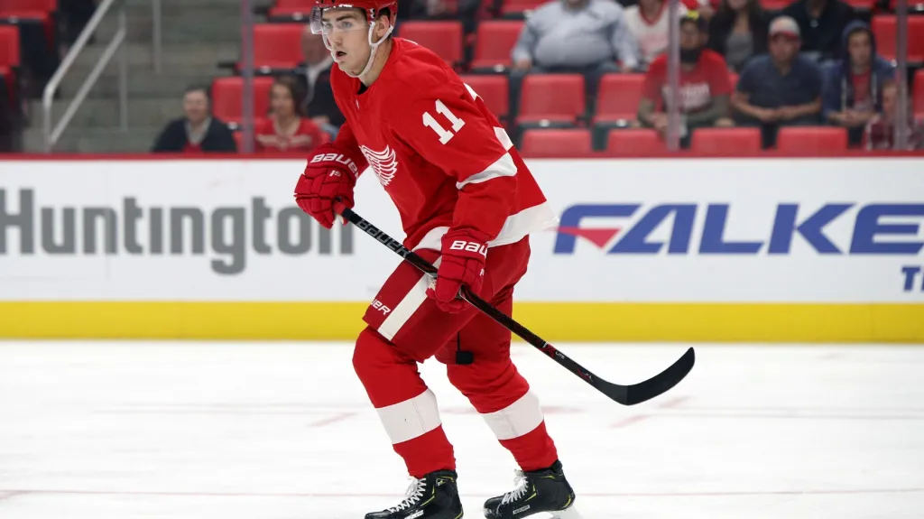 Filip Zadina v dresu  Detroitu