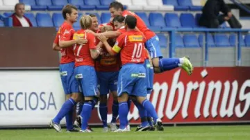 Radost hráčů Plzně