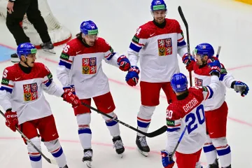 Čeští hokejisté se radují