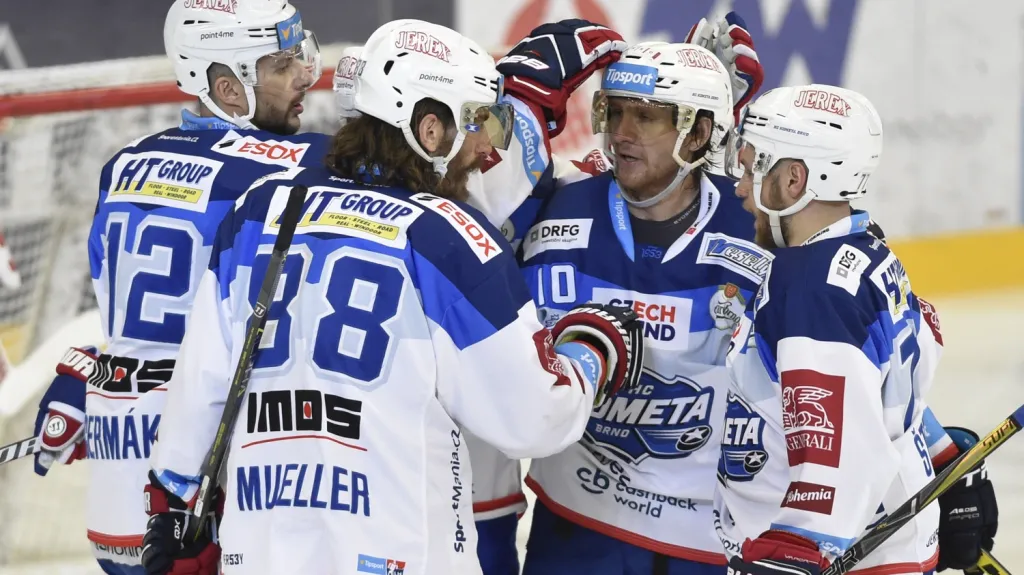 Radost hokejistů Komety