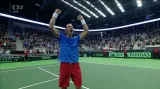 Závěrečné výměny zápasu Rosol - Tsonga