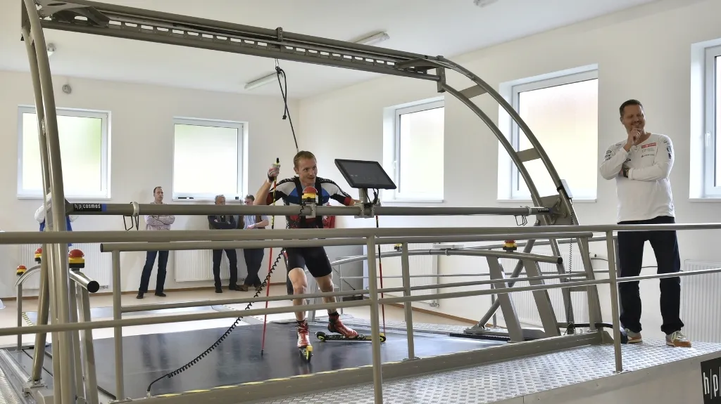 Ondřej Moravec na speciálním pásu