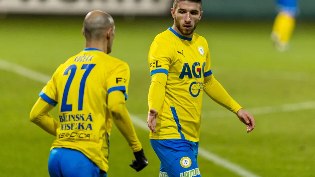 Šimon Gabriel (vpravo) a Tomáš Kučera z Teplic