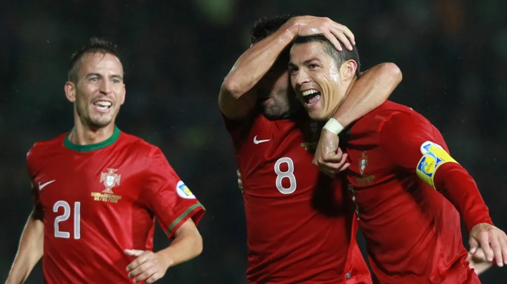 Radost fotbalistů Portugalska