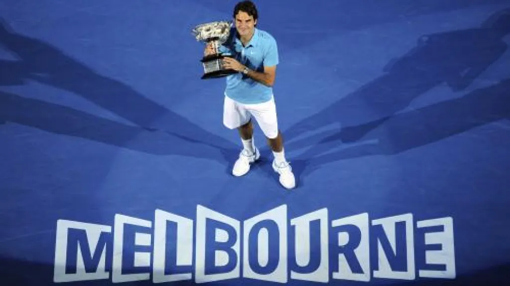 Roger Federer po vítězství na Australian Open
