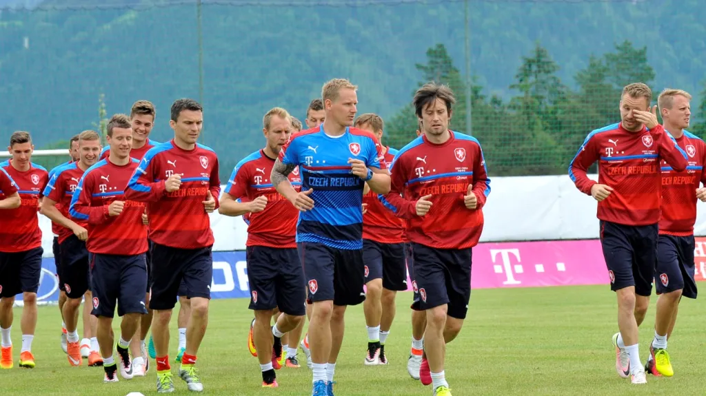 Trénink českých fotbalistů