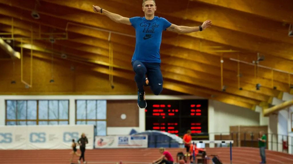 Radek Juška v hale Olympu v pražské Stromovce