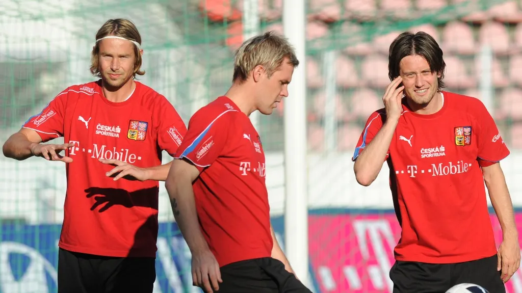 Trénink českých fotbalistů