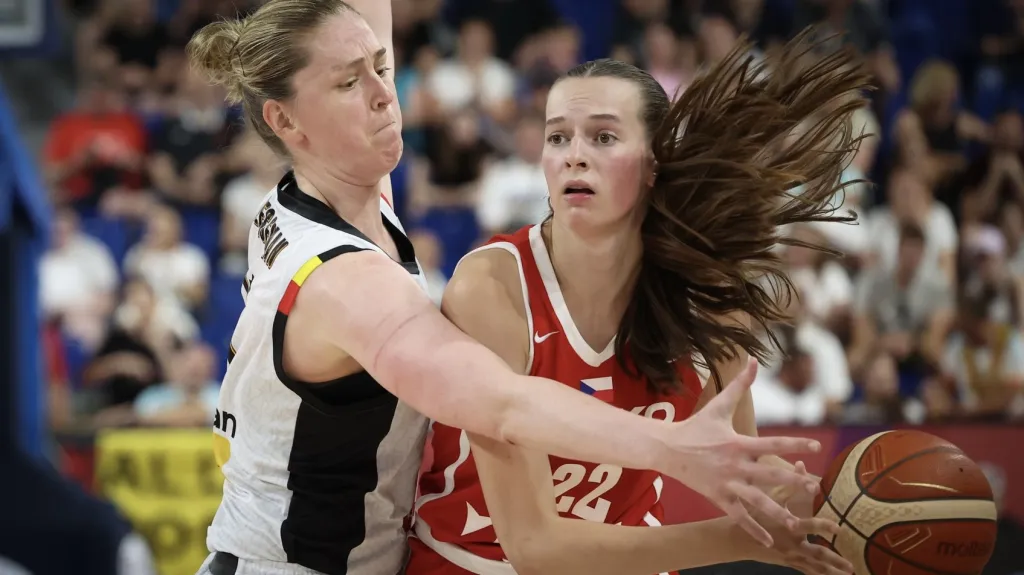 Emma Čechová v utkání proti Belgii