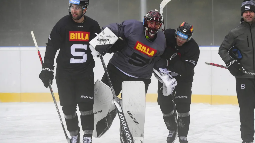 Andrej Kudrna, Michal Neuvirth, Lukáš Pech a Petr Přikryl