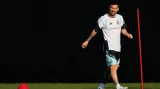 Lionel Messi na tréninku Argentiny