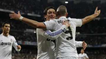 Hráči Realu Madrid se radují z gólu