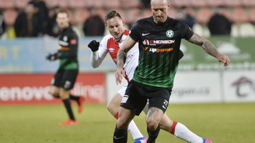 Martin Jiránek v utkání se Slavií