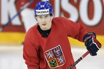 Martin Nečas na tréninku národního týmu