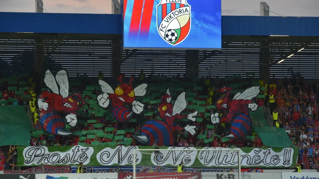 Choreo fanoušků Plzně