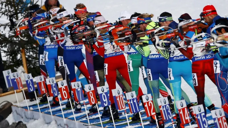 Štafeta biatlonistů na MS v Hochfilzenu