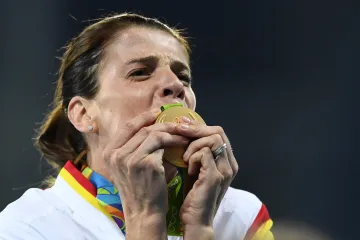 Radost zlaté výškařky Ruth Beitiaové