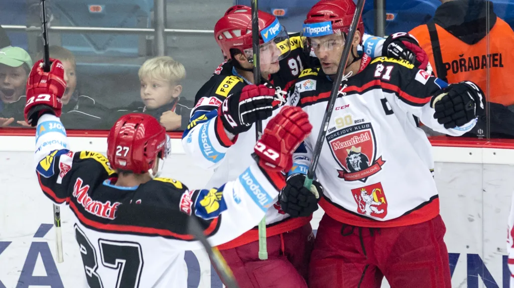 Radost hokejistů Hradce Králové