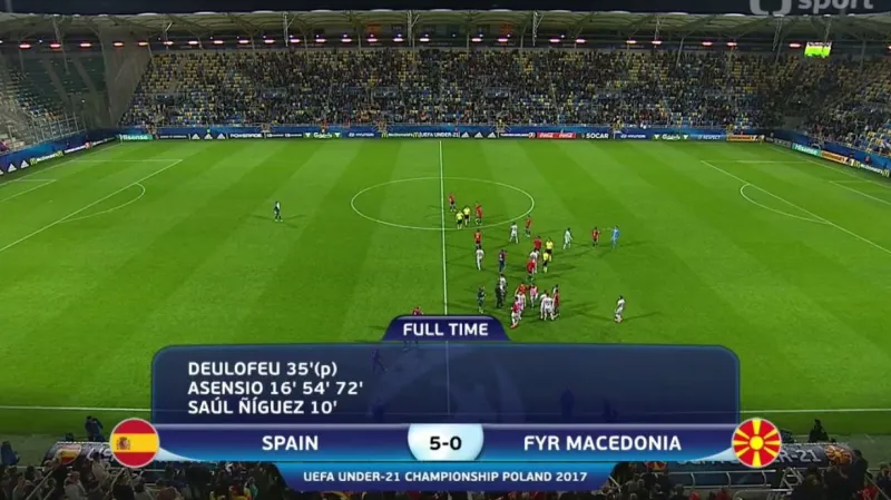 Sestřih utkání Španělsko U21 - Makedonie U21