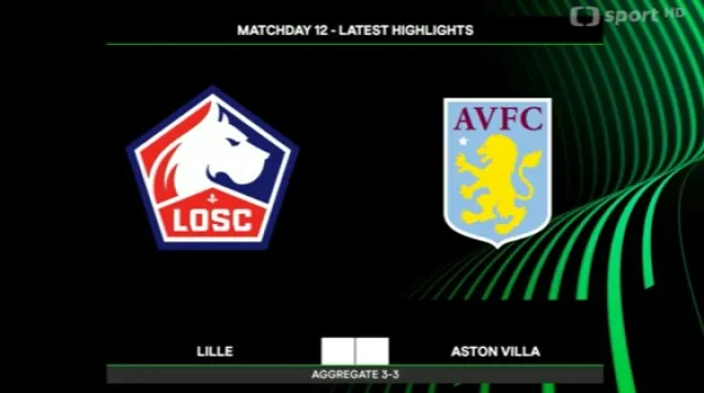 Sestřih utkání Lille – Aston Villa