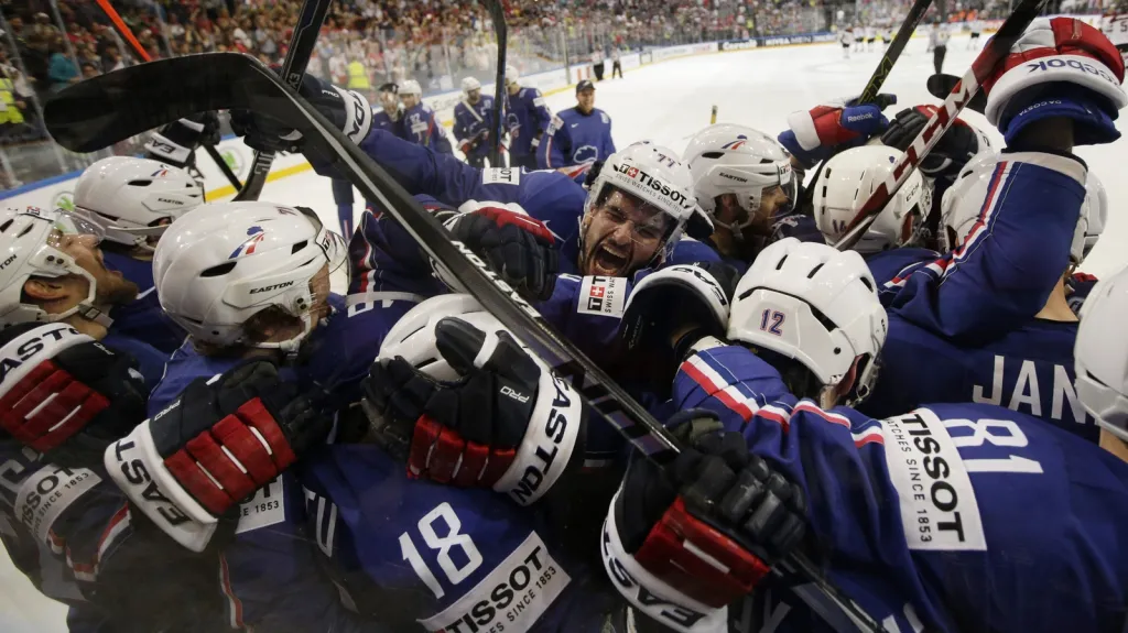 Radost hokejistů Francie