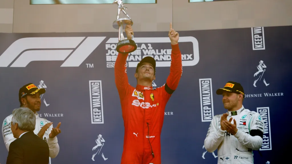 Charles Leclerc po vítězství ve Spa