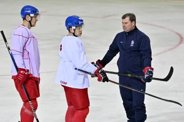 Jaroslav Špaček na tréninku národního týmu