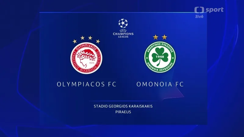 Sestřih utkání Olympiakos Pireus - Omonia Nikósie