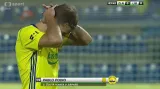 Moment v utkání Zlín - Liberec: Podio - červená karta (65. min.)