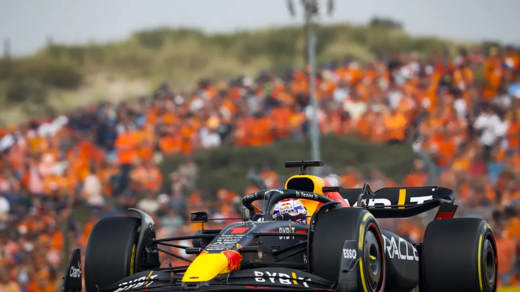 Max Verstappen při domácí GP Nizozemska