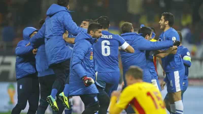 Řekové slaví postup na mistrovství světa v Brazílii