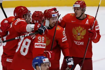 Radost hokejistů Ruska