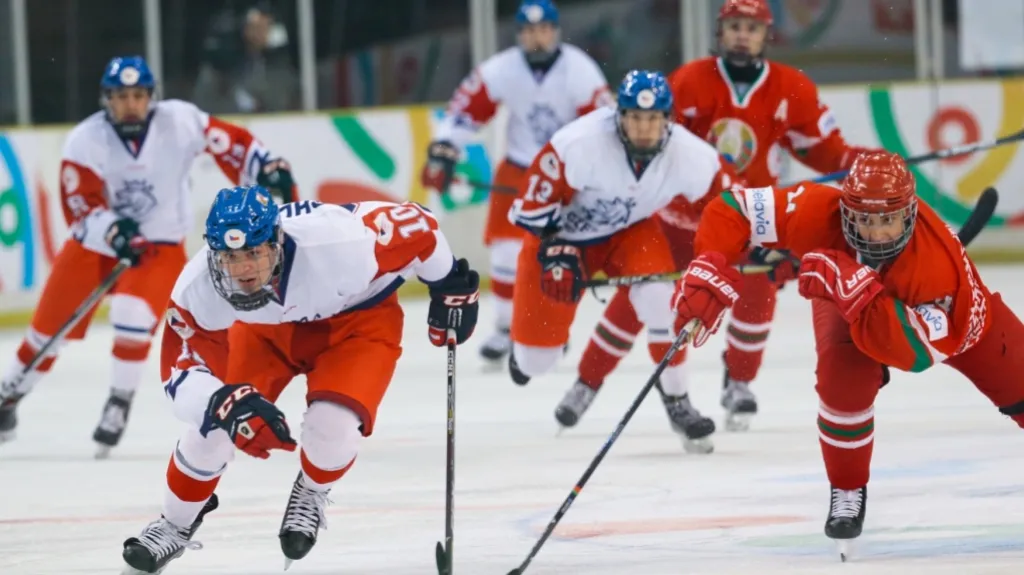 Finále Česko - Bělorusko na zimním evropském olympijském festivalu mládeže