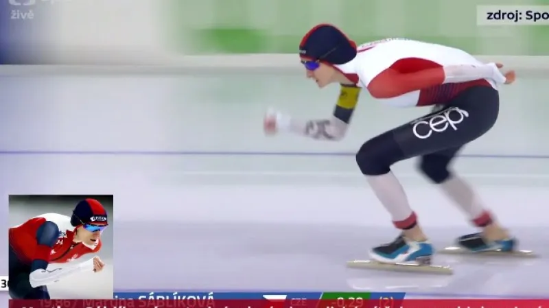 Sáblíková se zranila a má nohu v sádře