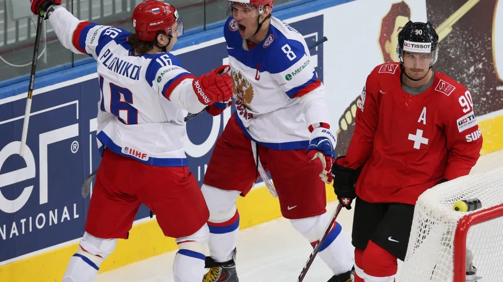 Radost hokejistů Ruska