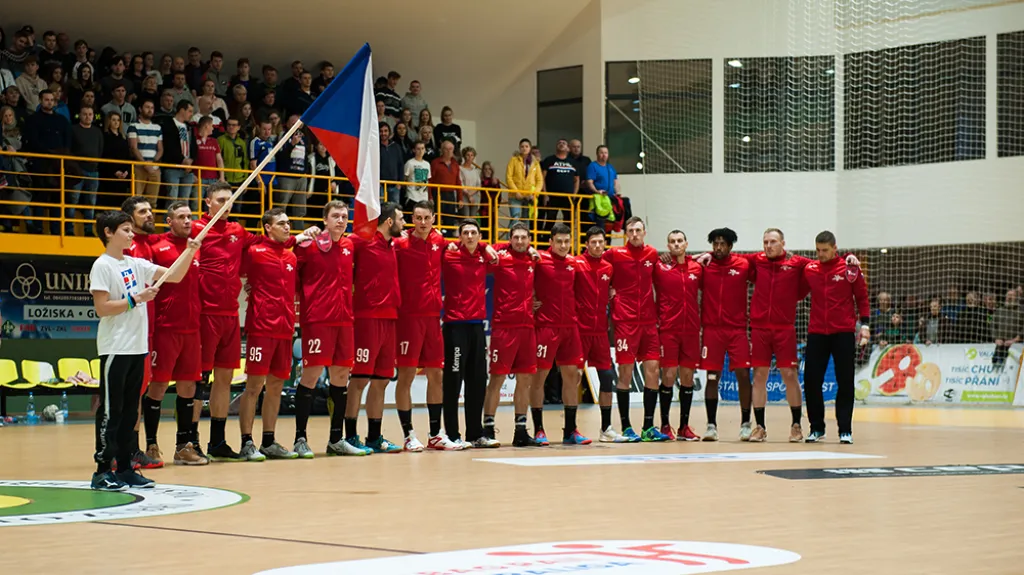 Česká reprezentace při přípravném utkání na Euro v Zubří