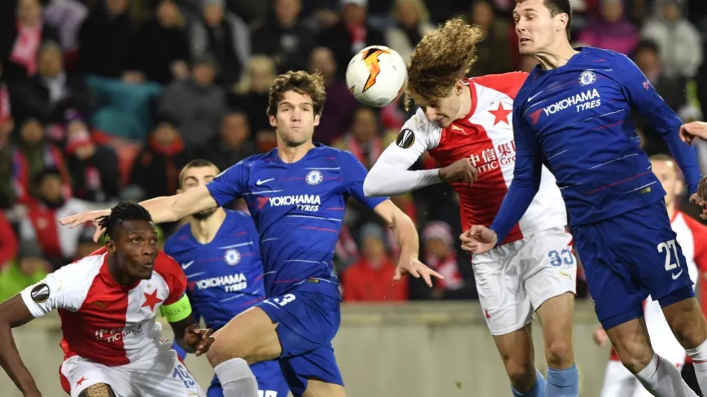 Čtvrtfinálový duel Evropské ligy Slavia – Chelsea