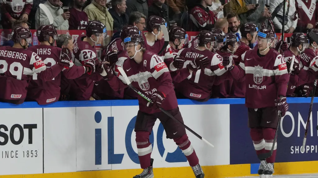 Radost lotyšských hokejistů