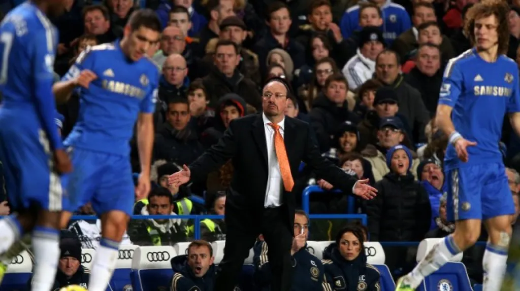 Rafael Benítez a hráči Chelsea