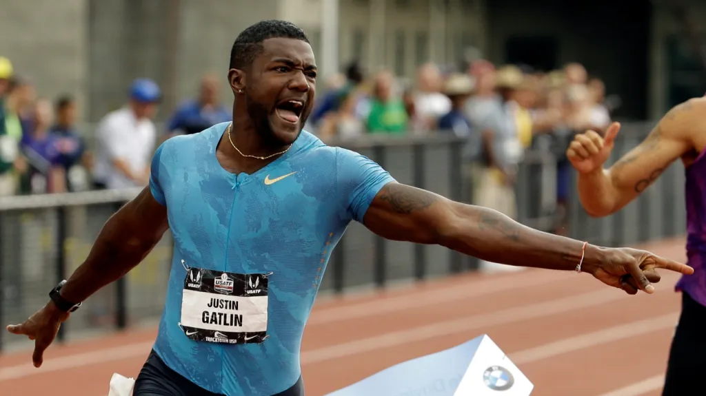 Slavící Justin Gatlin