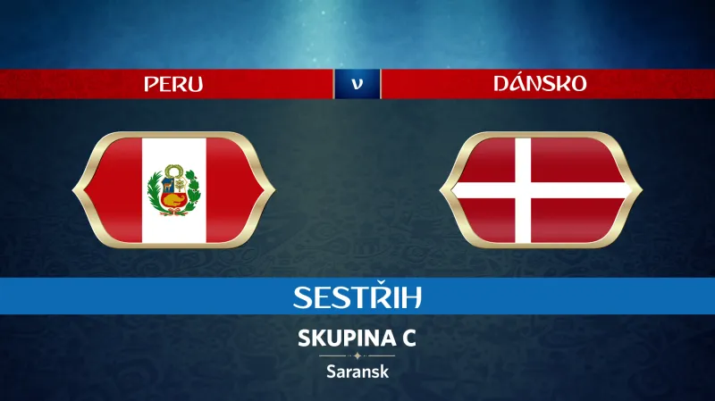 Sestřih utkání Peru - Dánsko