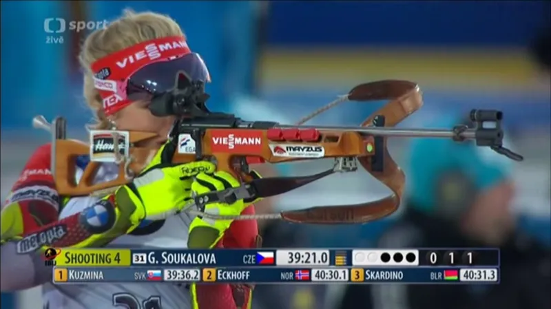 Závěrečná položka Soukalové ve vítězném vytrvalostním závodě světového poháru