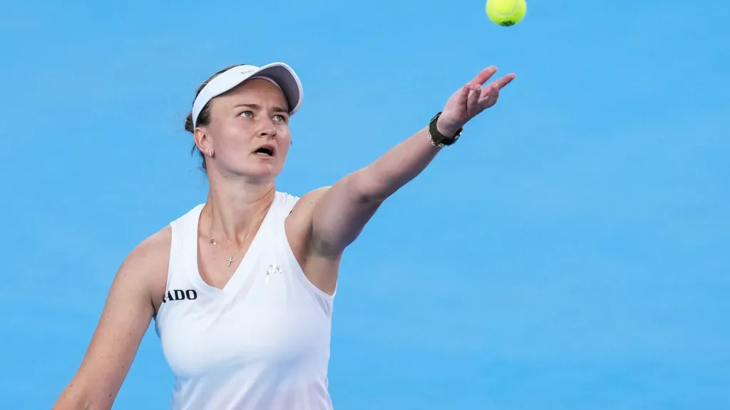 Barbora Krejčíková na turnaji v Cincinnati