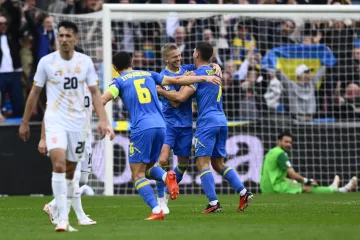 Ukrajinci se radují v utkání proti Severní Makedonii