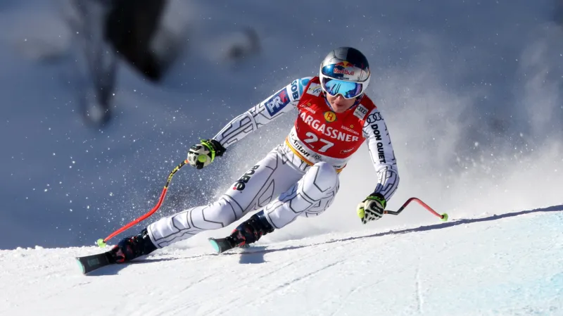 Pódiová jízda Ledecké ve sjezdu ve Svatém Antonu