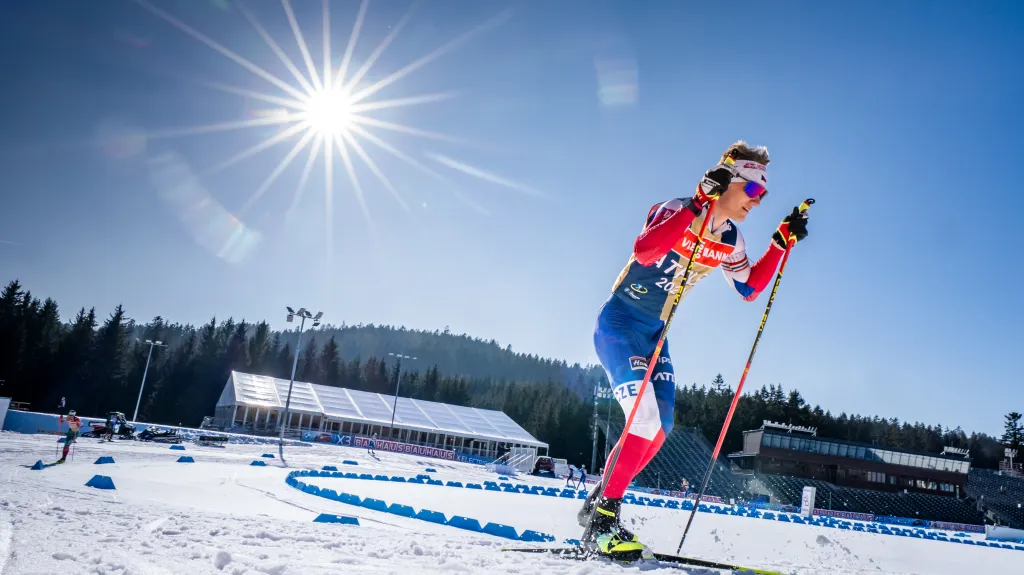 Trénink českých biatlonistů