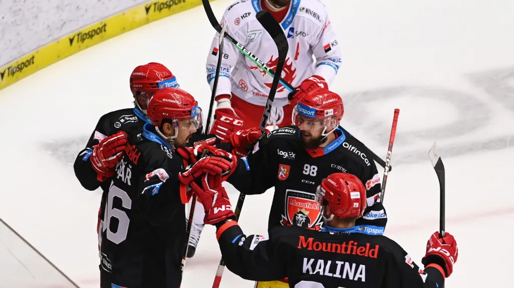 Radost hokejistů Hradce Králové