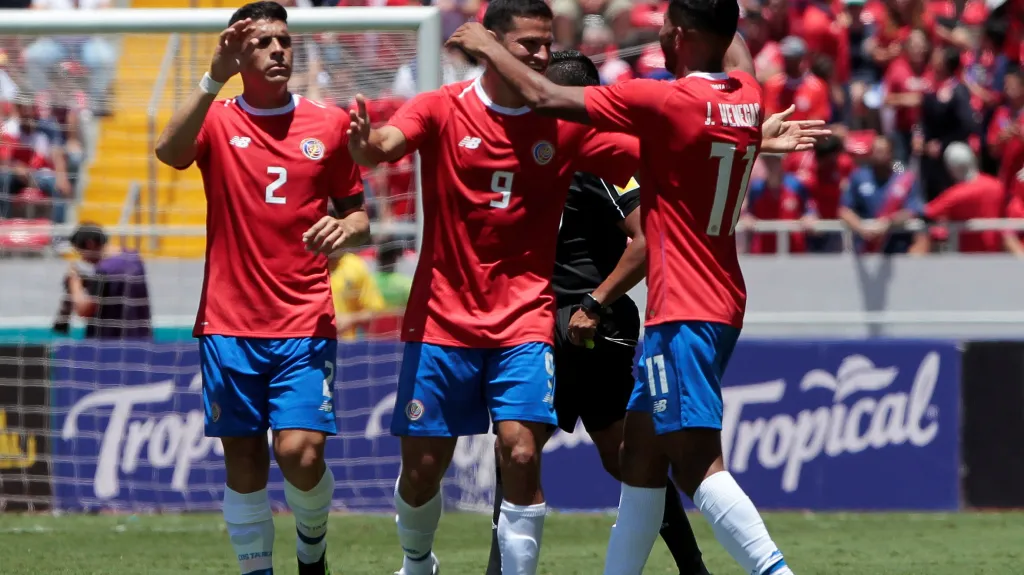 Radost fotbalistů Kostariky