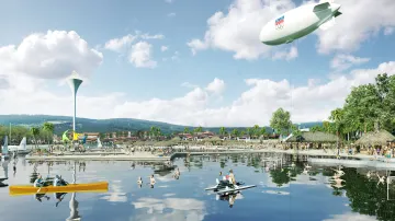 Vizualizace olympijského parku na Lipně pro Hry v roce 2016