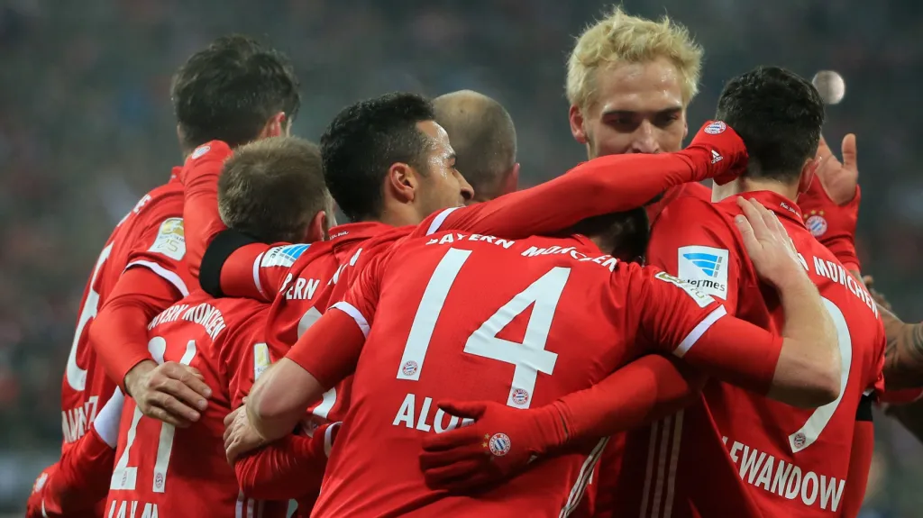 Radost fotbalistů Bayernu Mnichov